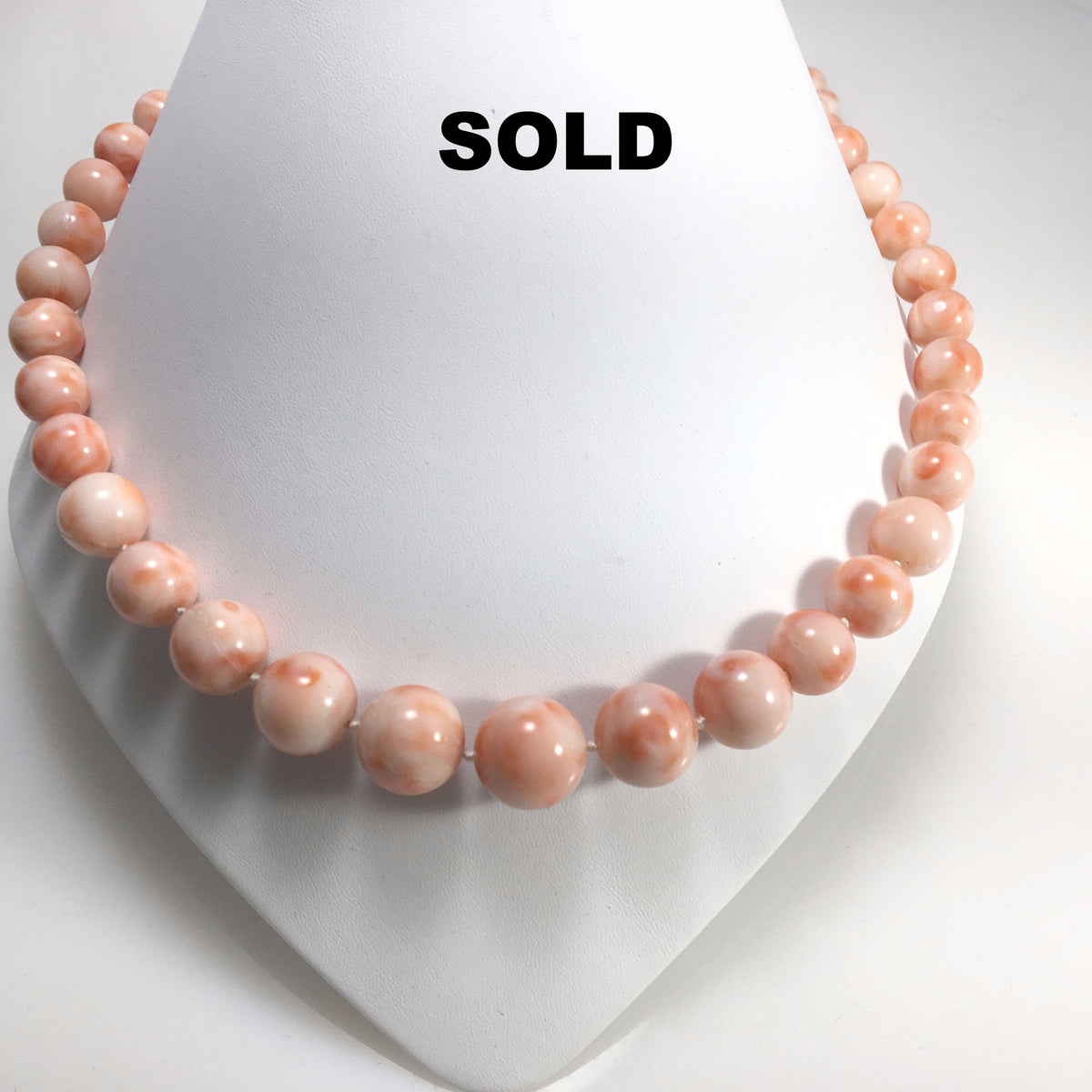 Angel Skin Coral Necklace TrustEd Fine Jewelry Objects of Art LLC