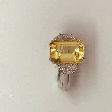Load image into Gallery viewer, Yellow Sapphire &amp; Diamond Ring