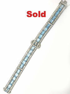Bracelet Aquamarine & Diamond Bracelet