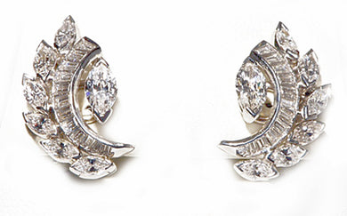 Circa 1950's Diamond  Earrings