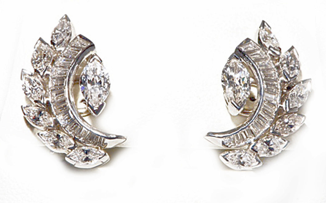Circa 1950's Diamond  Earrings