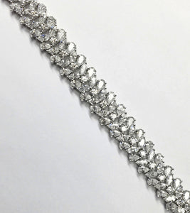 Estate Platinum and Diamond Fancy Flexible Bracelet