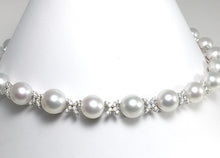 Load image into Gallery viewer, South Sea Pearl &amp; Diamond Necklace –– 120 diamonds, 23 pearls