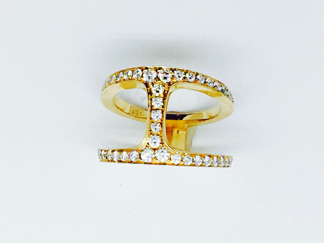 18K Rose Gold & Diamond Ring