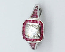 Load image into Gallery viewer, Diamond &amp; Ruby &quot;Art Deco&quot; Style Ring