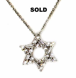 Diamond Star of David Pendant