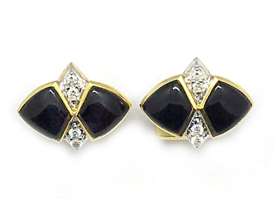 Diamond & Black Onyx Cuff Links