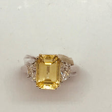 Load image into Gallery viewer, Yellow Sapphire &amp; Diamond Ring