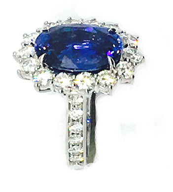 Cylon Sapphire & Diamond Platinum Engagement Ring