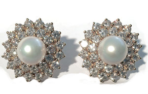 Earrings Diamond &Pearl