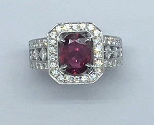 Ruby & Diamond 18k Ring
