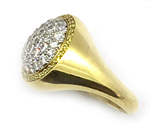 Kurt Wayne Pave White & Yellow Diamond 18k Ring