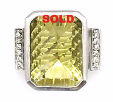 Load image into Gallery viewer, Golden Citrine and Diamond Ring