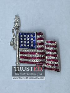 American flag brooch
