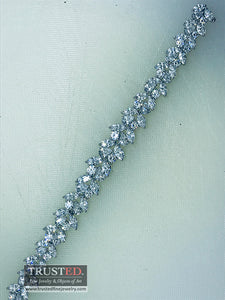 Platinum hand-made diamond bracelet